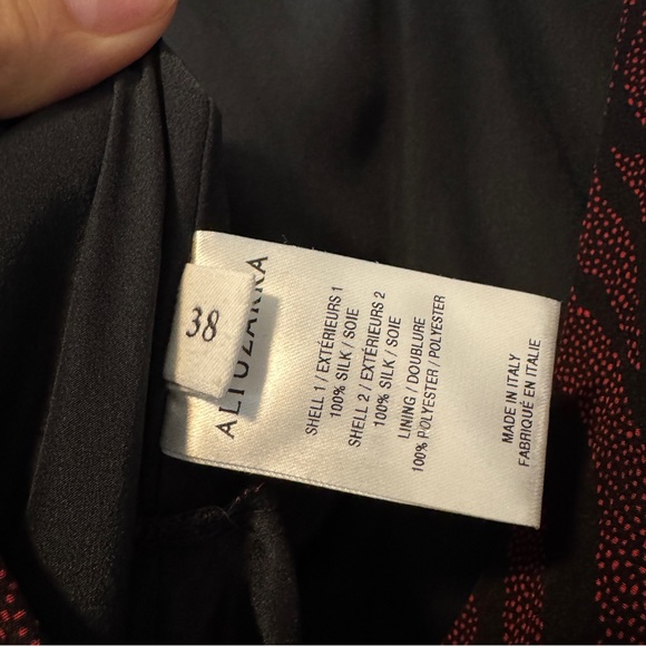 Altuzarra Red Mix Print 100% Silk Dress Size 38 Fits like US size 6 - Picture 6 of 7